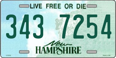 NH license plate 3437254
