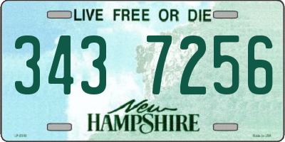 NH license plate 3437256