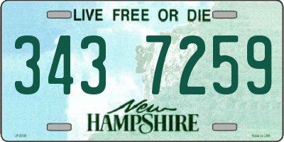 NH license plate 3437259