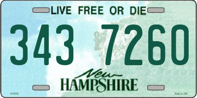 NH license plate 3437260