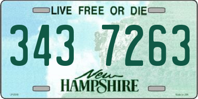 NH license plate 3437263