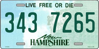 NH license plate 3437265