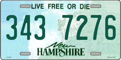 NH license plate 3437276