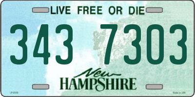 NH license plate 3437303