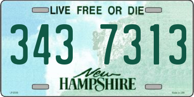 NH license plate 3437313