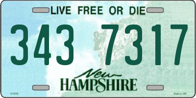 NH license plate 3437317