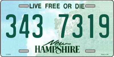NH license plate 3437319
