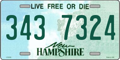 NH license plate 3437324