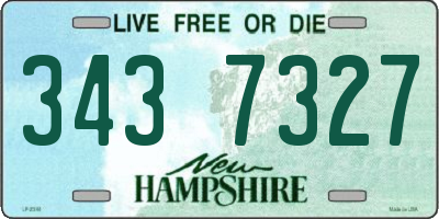 NH license plate 3437327