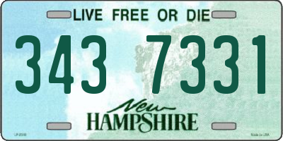 NH license plate 3437331