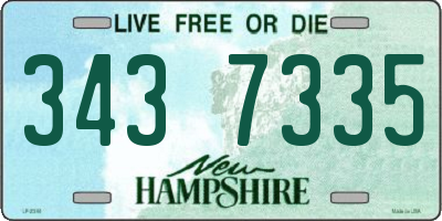 NH license plate 3437335