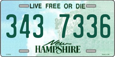 NH license plate 3437336
