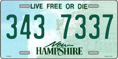 NH license plate 3437337