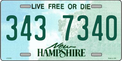 NH license plate 3437340