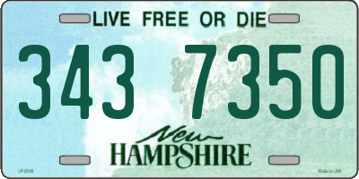 NH license plate 3437350