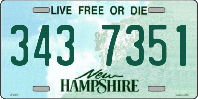 NH license plate 3437351