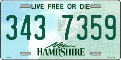 NH license plate 3437359