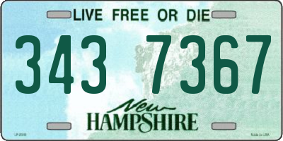 NH license plate 3437367