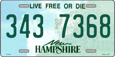 NH license plate 3437368