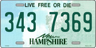 NH license plate 3437369