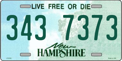 NH license plate 3437373