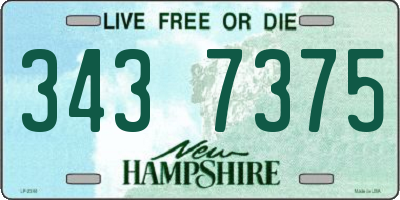 NH license plate 3437375