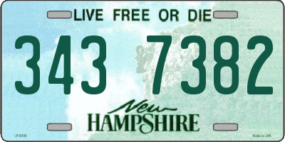 NH license plate 3437382