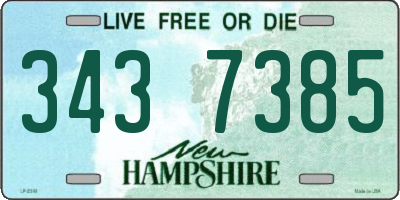 NH license plate 3437385
