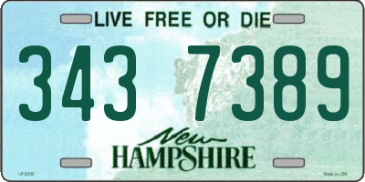 NH license plate 3437389