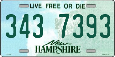 NH license plate 3437393