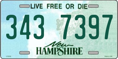 NH license plate 3437397