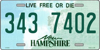 NH license plate 3437402