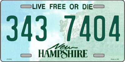 NH license plate 3437404