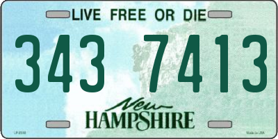 NH license plate 3437413