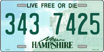 NH license plate 3437425