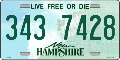 NH license plate 3437428