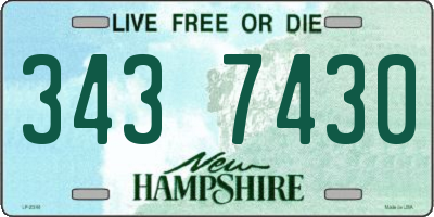 NH license plate 3437430