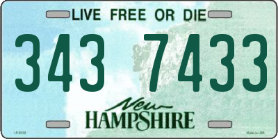 NH license plate 3437433