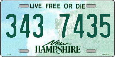 NH license plate 3437435