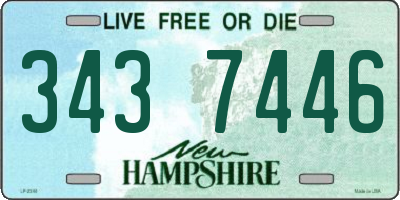 NH license plate 3437446