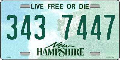 NH license plate 3437447