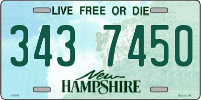 NH license plate 3437450