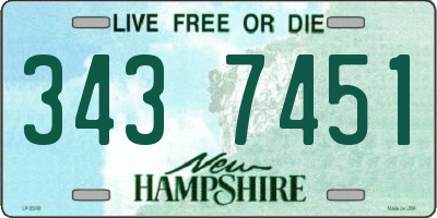 NH license plate 3437451
