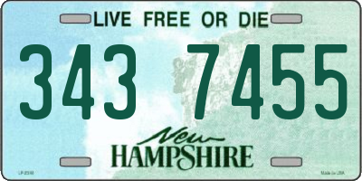 NH license plate 3437455
