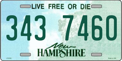 NH license plate 3437460
