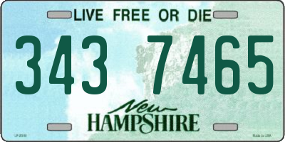 NH license plate 3437465