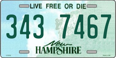 NH license plate 3437467