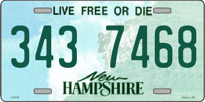 NH license plate 3437468