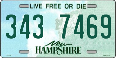 NH license plate 3437469