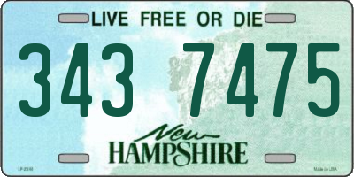 NH license plate 3437475